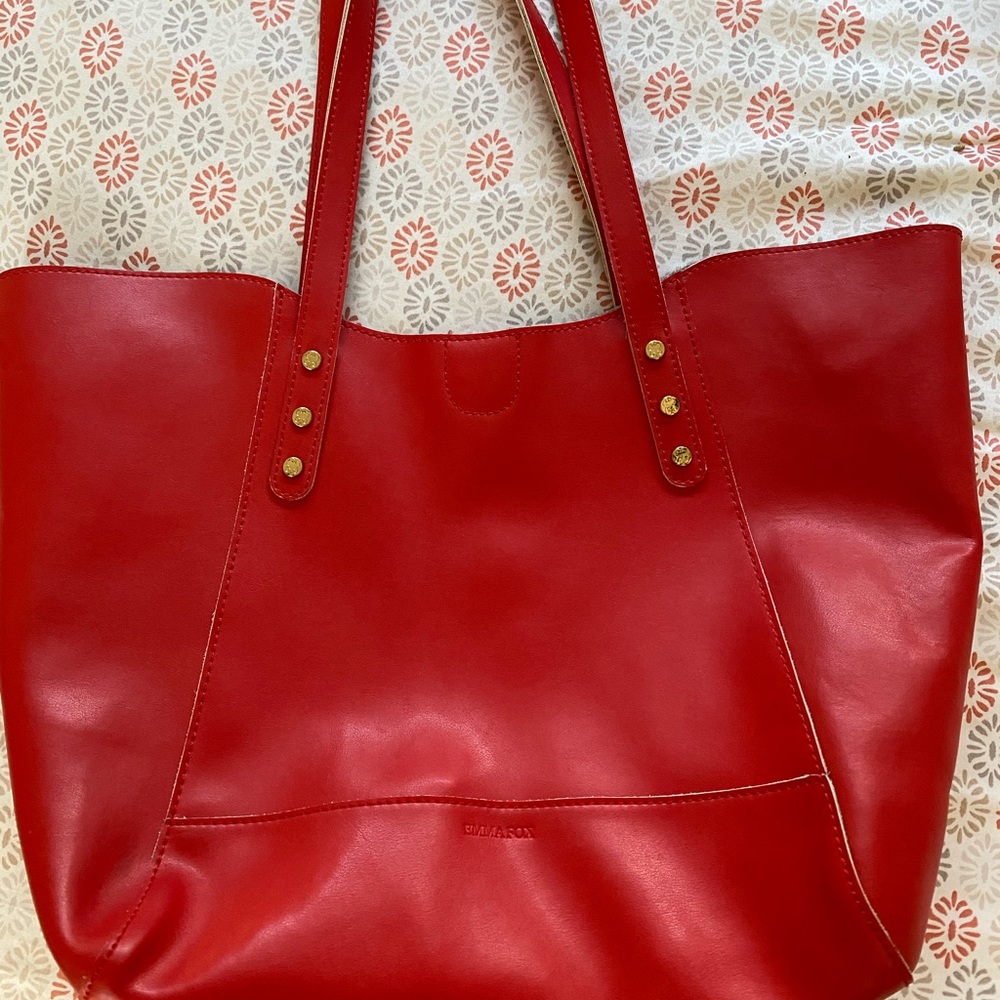 Emma fox red leather purse